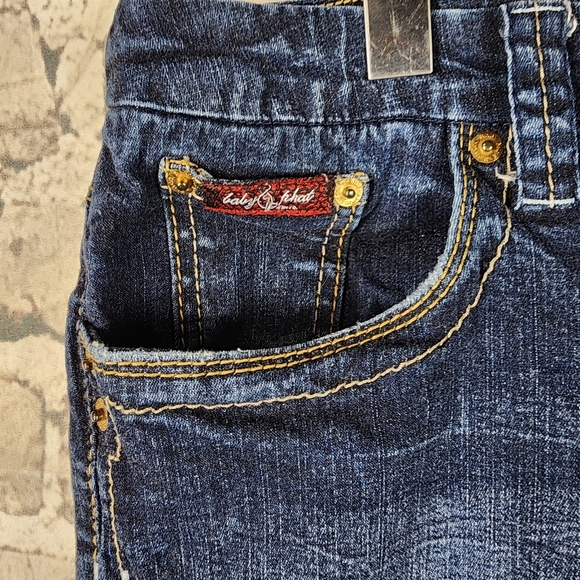 Vintage Y2K Baby Phat Jeans Baby Bootcut Mid Rise Medium Wash Fade Size 13 - Picture 7 of 15